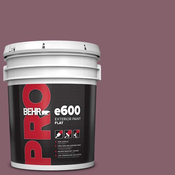 BEHR PRO 5 gal. #BIC-35 Vintage Plum Flat Exterior Paint
