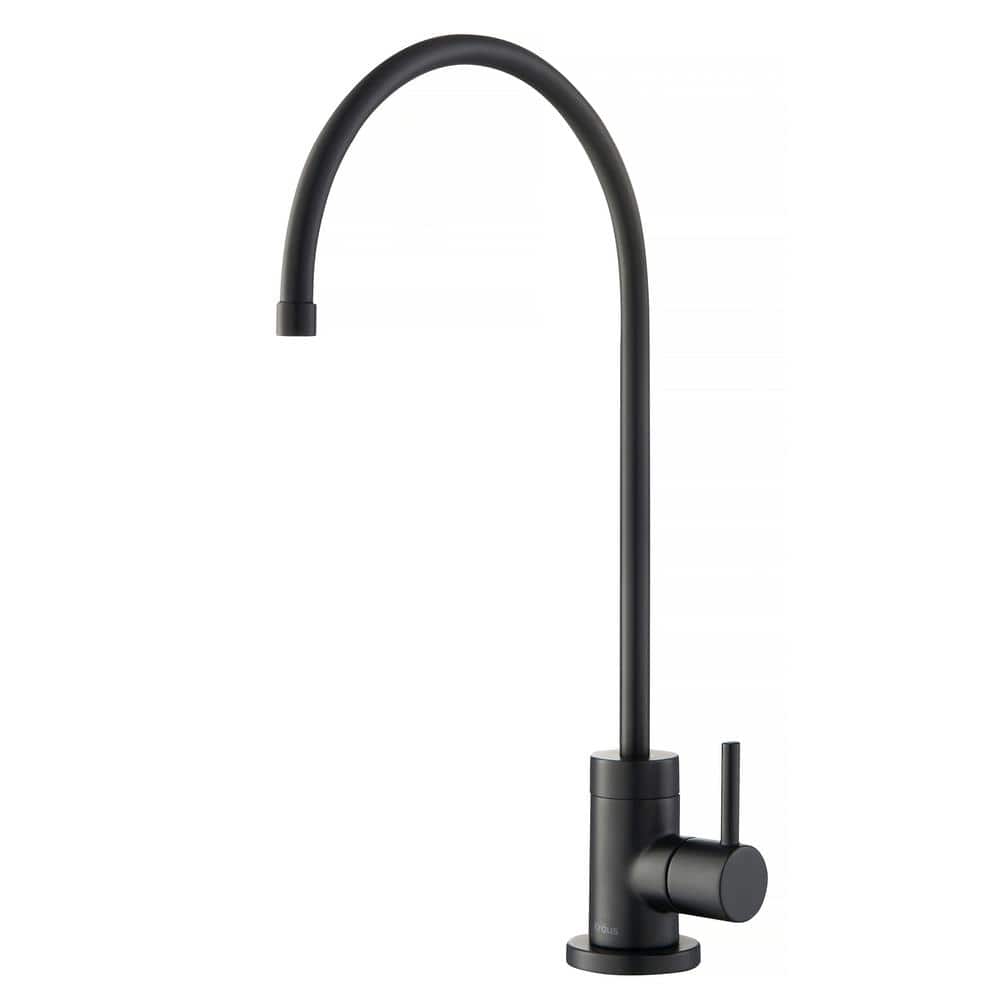 Matte Black Stainless Steel Kitchen Water Filter Faucet