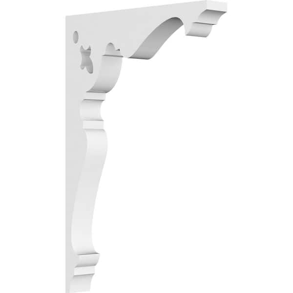 Ekena Millwork 5/8 in. W X 6 in. H X 4 in. D PVC Heath Bracket