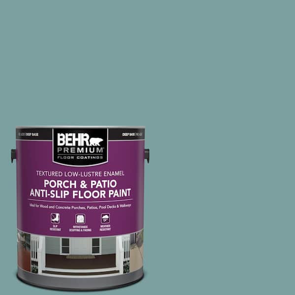 BEHR PREMIUM 1 gal. #S440-4 Tower Bridge Textured Low-Lustre Enamel Interior/Exterior Porch and Patio Anti-Slip Floor Paint