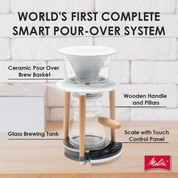 Melitta Senz V 2-Cup Pour-Over White Coffee Maker MSP002WULWH0