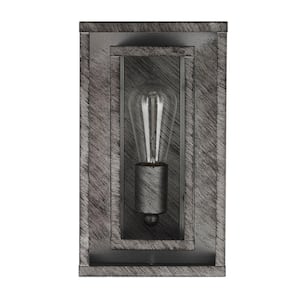 Montague Brushed Grey Vintage Outdoor 1-Light Wall Sconce