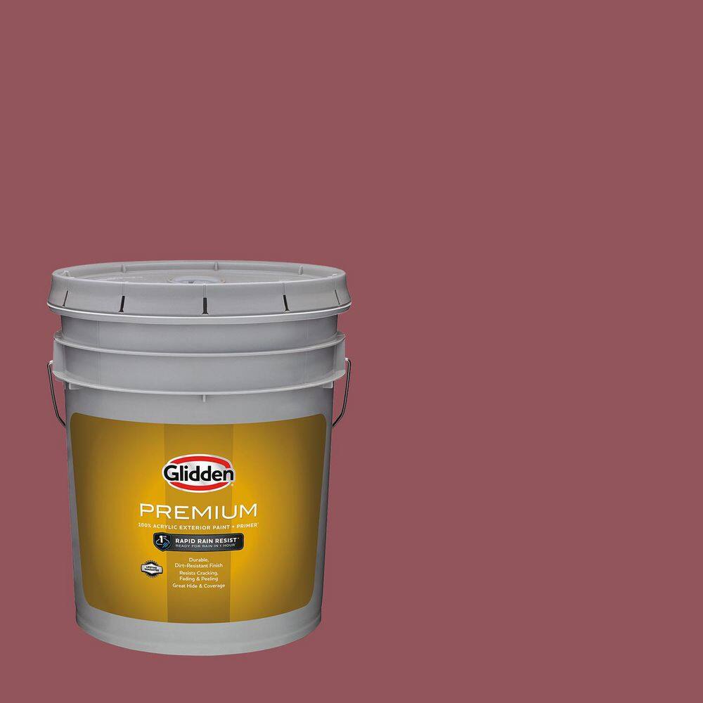 Glidden Premium 5 gal. PPG1052-6 Mesa Red Flat Exterior Latex