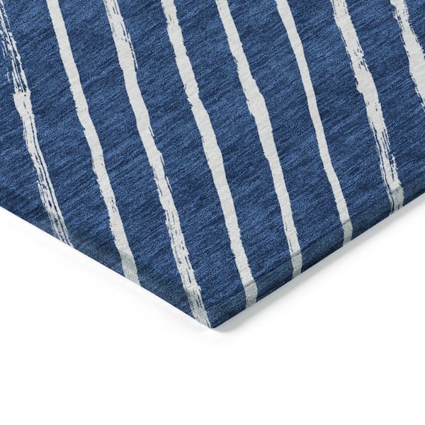Chantille Machine Washable Indoor/Outdoor Abstract ACN1819 Navy 3 ft. x 4 ft. Area Rug