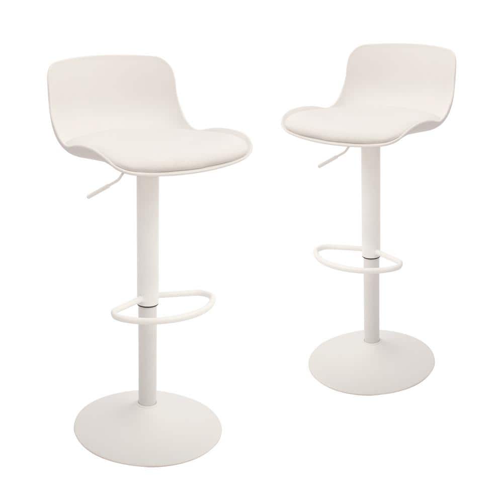 Modern Design Bar Stools with Adjustable Height and 360° Swivel, (Set of 2