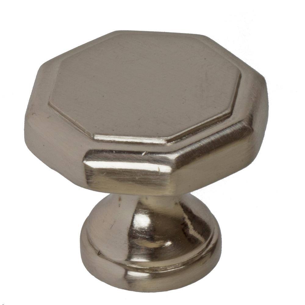 1-1/8 in. Dia Satin Nickel Octagon Cabinet Knob (10-Pack) price history on PriceWatchPro