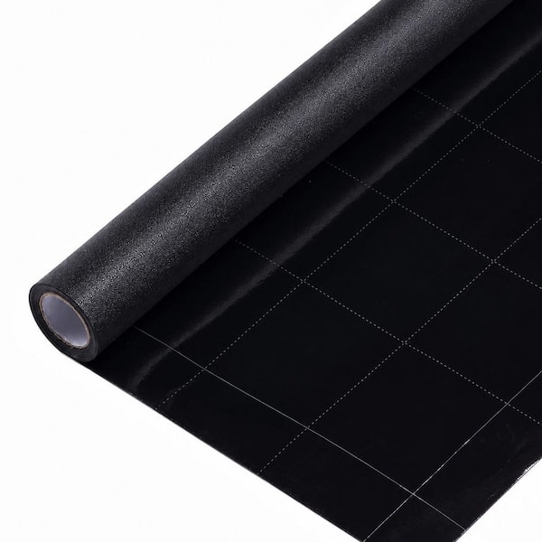 17.7 in. W x 78.7 in. L Black Static Cling Blackout Window Film for Privacy and UV Control