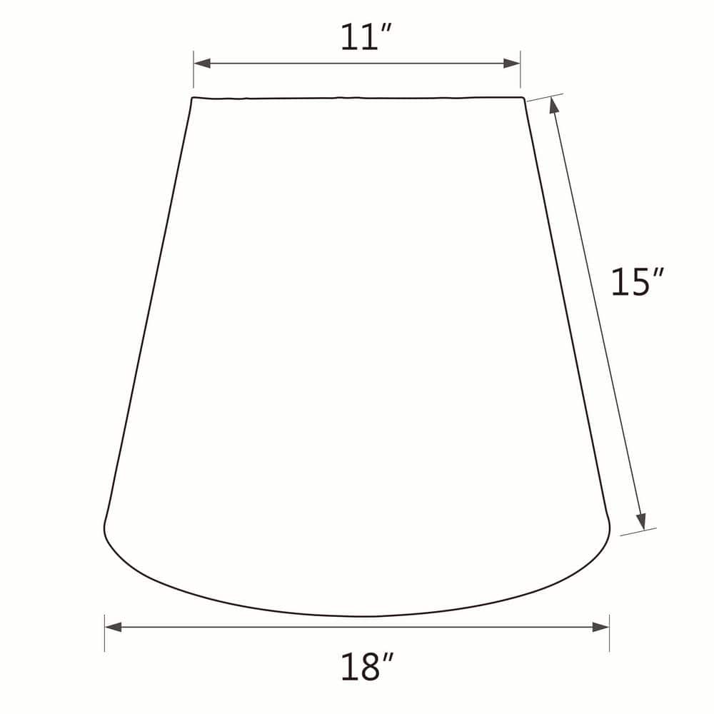 Beige Linen Bell Empire Lamp Shade, 18" Wide
