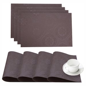 Hyde Park Burgundy Faux Leather Placemat (Set of 4)