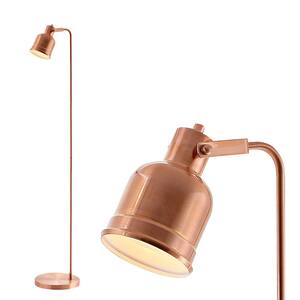 Brandon 57 in. Copper Metal Task LED Floor Lamp