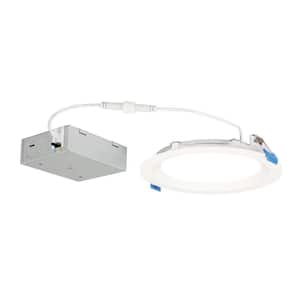 Slim 6 in. Selectable New Construction and Remodel Recessed Integrated LED Kit for Shallow Ceiling - IC Rated