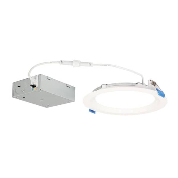 Westinghouse Slim 6 in. Selectable New Construction and Remodel Recessed Integrated LED Kit for Shallow Ceiling - IC Rated