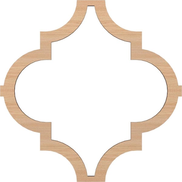 Ekena Millwork 3/8 in. T x 33 in. W x 33 in. H Small Wood Hickory Marrakesh Decorative Fretwork Ceiling Panels
