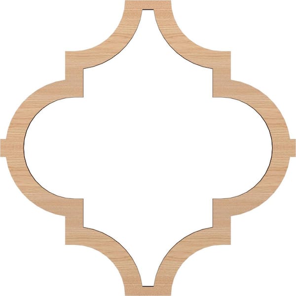 Ekena Millwork 3/8 in. T x 33 in. W x 33 in. H Small Wood Hickory Marrakesh Decorative Fretwork Ceiling Panels