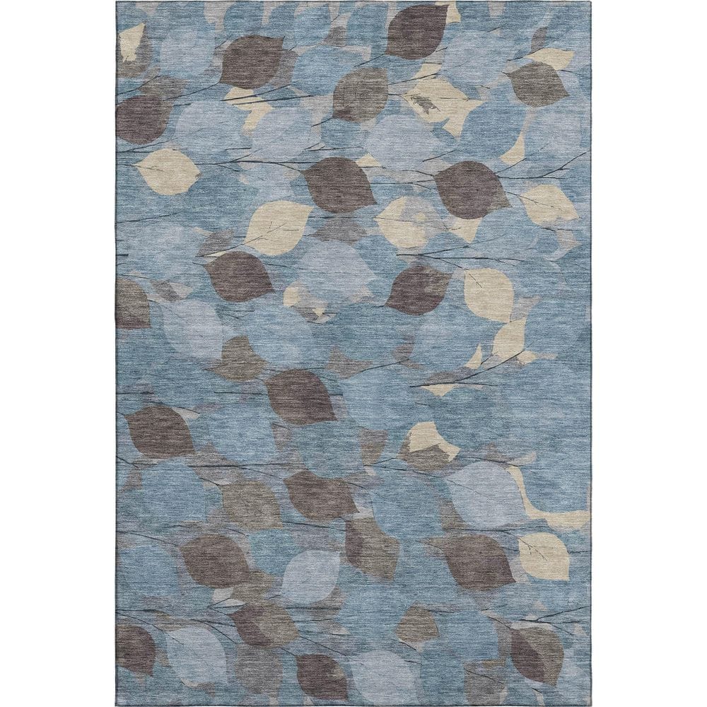 Mayfield Premium Machine Washable Abstract AMF2444 Teal 5 ft. x 7 ft. 6 in. Area Rug price history on PriceWatchPro