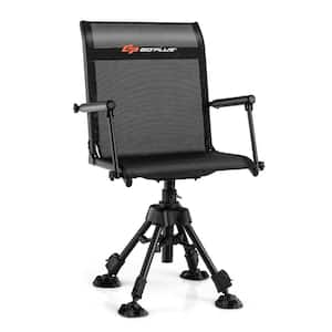 Swivel Hunting Chair with Four 360°Adjustable Legs Folding Silent Swivel Blind Chair