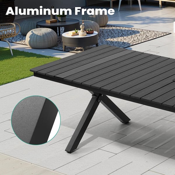CLOUDFLY 94.3 in. L x 40.47 in. W Patio Dining Table for 6-10