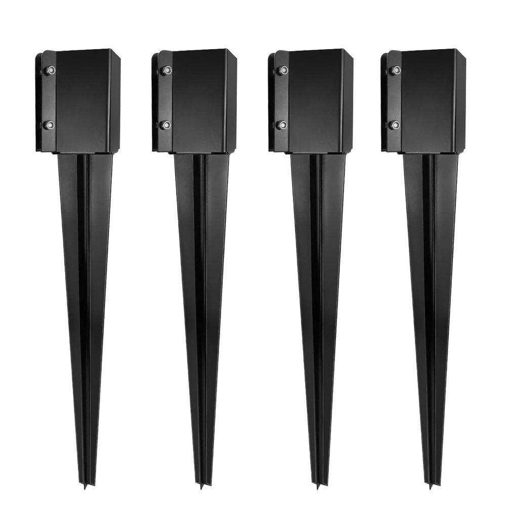 4 in. x 4 in. x 32 in. Metal Fencing End T-Posts Anchor for Patio Yard, Black (4-Pack) price history on PriceWatchPro