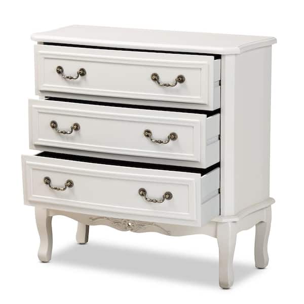 Baxton Studio Gabrielle White Storage Cabinet 162-10261-HD - The