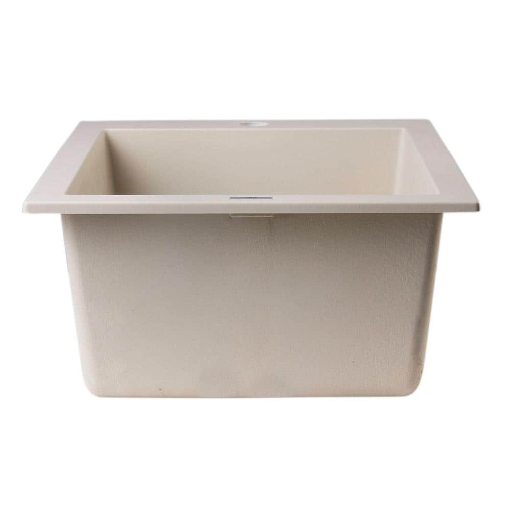 Biscuit Granite Composite Single Bowl Kitchen Sink