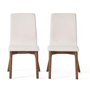 Orrin Light Beige and Walnut Dining Chairs (Set of 2)