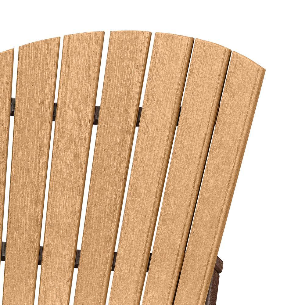 Cedar and Tudor Brown High-Back Rocking Chair with Arms