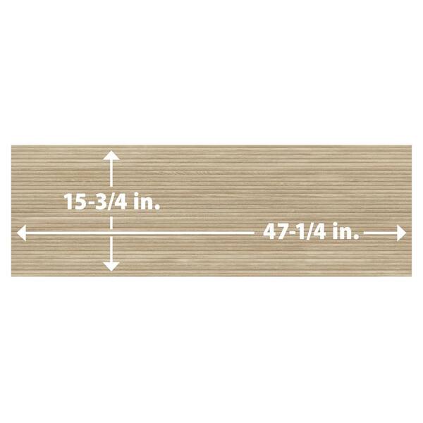 Merola Tile Larchwood Alder 15-3/4 in. x 47-1/4 in. Fluted Ceramic