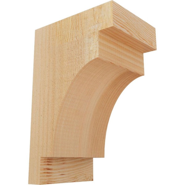 Ekena Millwork 6 in. x 8 in. x 12 in. Douglas Fir Mediterranean Rough Sawn Corbel