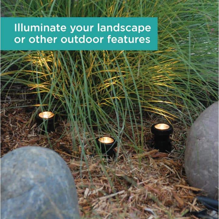 Black LED Pond and Landscape Lights with Color Lenses, 3-Piece Set