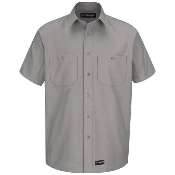 Wrangler Workwear Men's Size XL (Tall) Silver Grey Work Shirt