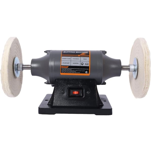Ami 8" Electric Polisher Bench Buffer Grinder with 4PCs Buffing Wheels