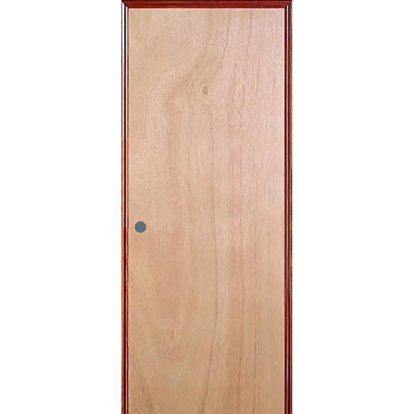 JELD-WEN 32 in. x 80 in. Unfinished Right-Hand Flush Hardwood Single Prehung Interior Door