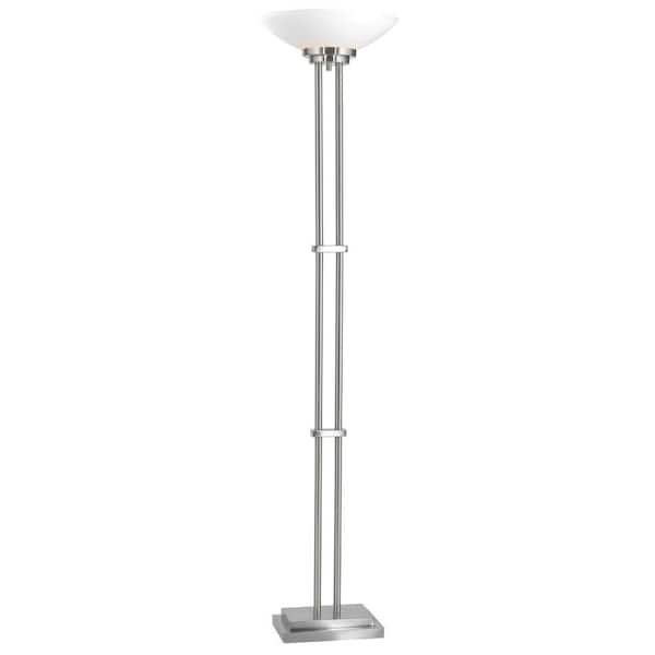 Kenroy Home Halstead 72 in. Brushed Steel Torchiere