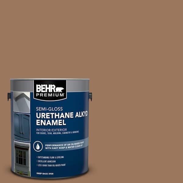 1 gal. #S220-6 Baked Sienna Urethane Alkyd Semi-Gloss Enamel Interior/Exterior Paint