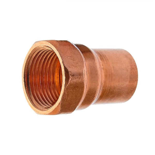 Wrot Copper Pressure 1/2  Solder X 1/4 Fitting Female Reducing Adapter