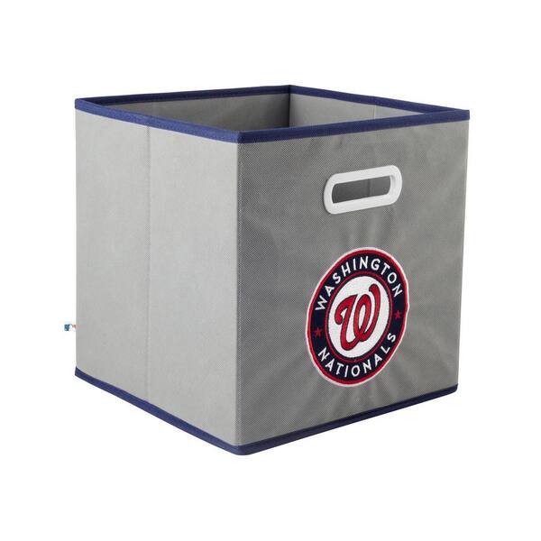 MyOwnersBox MLB STOREITS Washington Nationals 10-1/2 in. x 10-1/2 in. x 11 in. Grey Fabric Storage Drawer