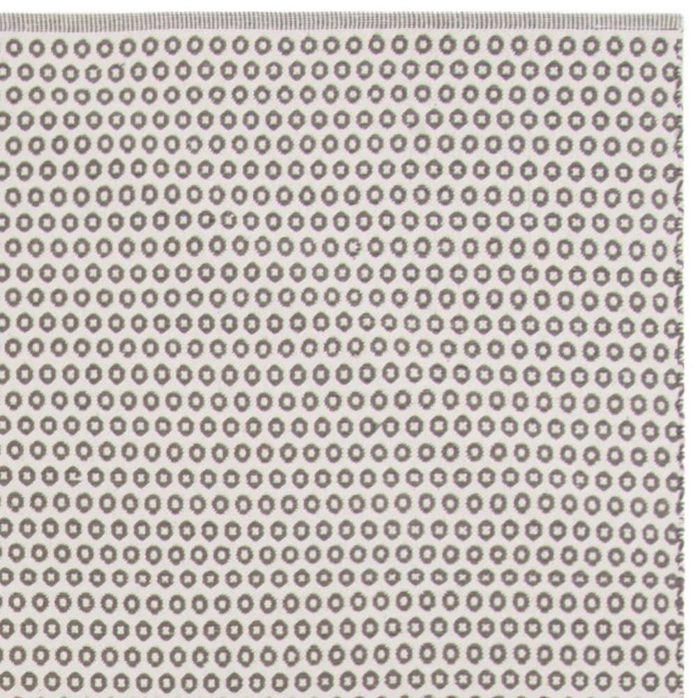 Coastal Charm Grey/Ivory 8' x 10' Handwoven Wool-Cotton Rug