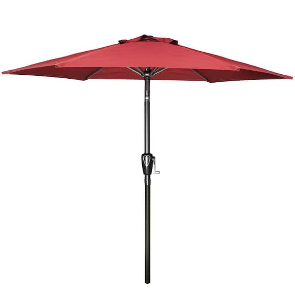 dubbin 7.5 ft. Steel Market Tilt Patio Umbrella in Red