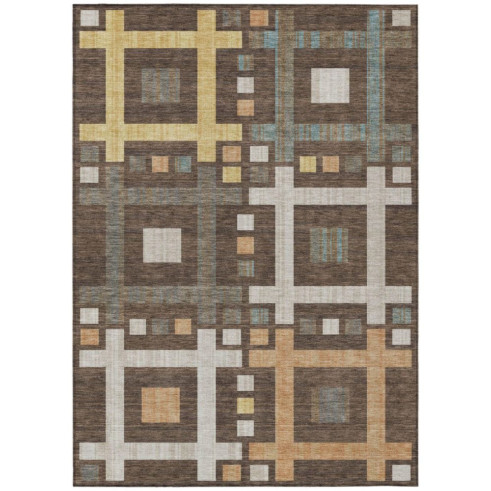 Chantille Machine Washable Indoor/Outdoor Abstract ACN2708 Chocolate 10 ft. x 14 ft. Area Rug price history on PriceWatchPro