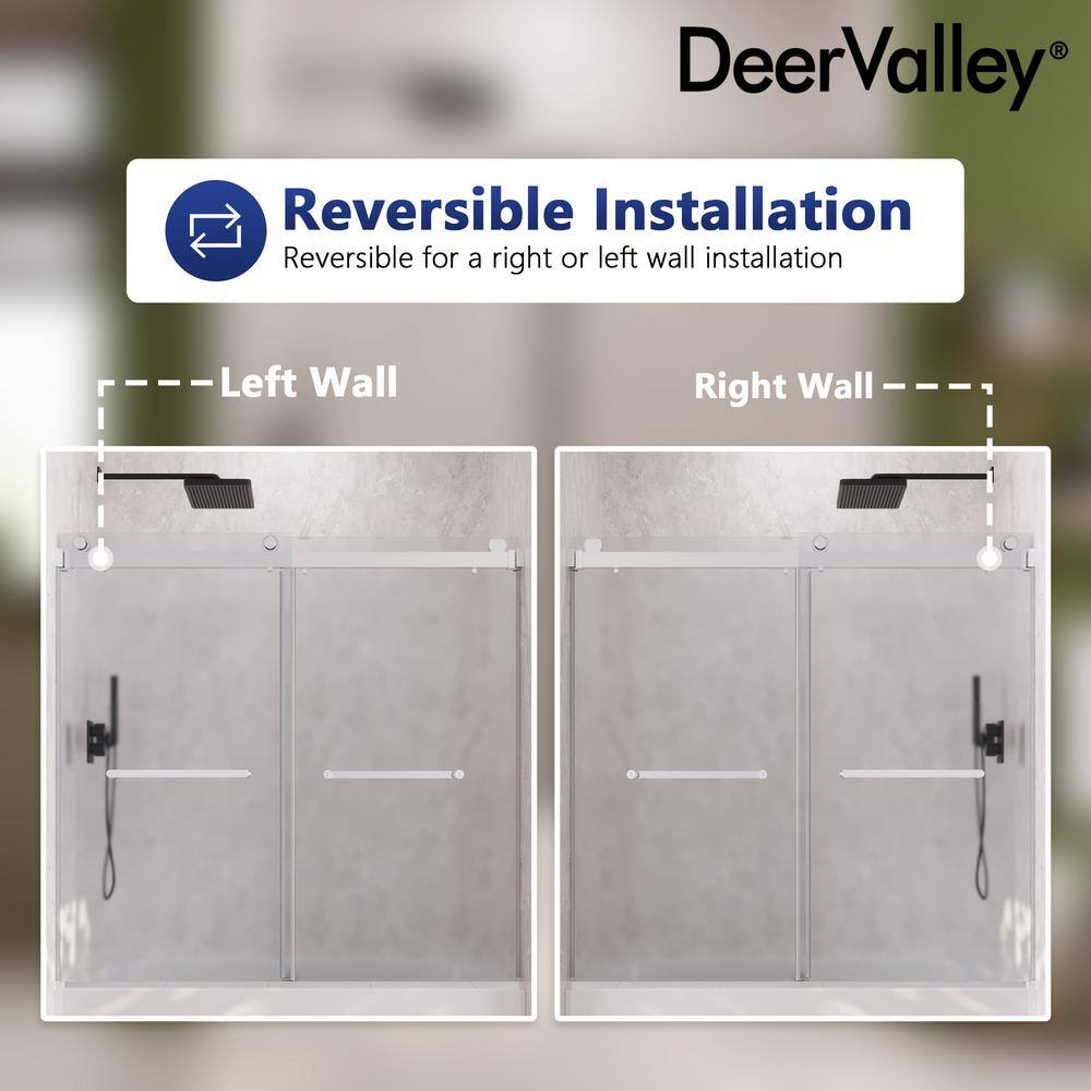 Chrome Double Sliding Frameless Bathtub Shower Door with Frosted Glass