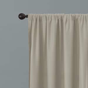 Linen Jacquard Thermal Blackout Curtain - 50 in. W x 84 in. L