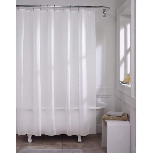 Maytex 10 Gauge Super Heavyweight Liner Vinyl Shower Curtain White, How To Shower Without Curtain