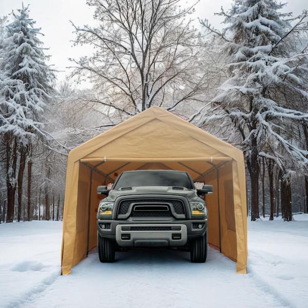 Unbranded 12 ft. x 20 ft. Heavy Duty Outdoor Portable Garage, Multi-Function Awning, Waterproof UV-Proof Ventilated Caravan Shed