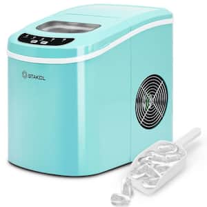 26.5 lb. Portable Compact Electric Ice Maker in Mint Green