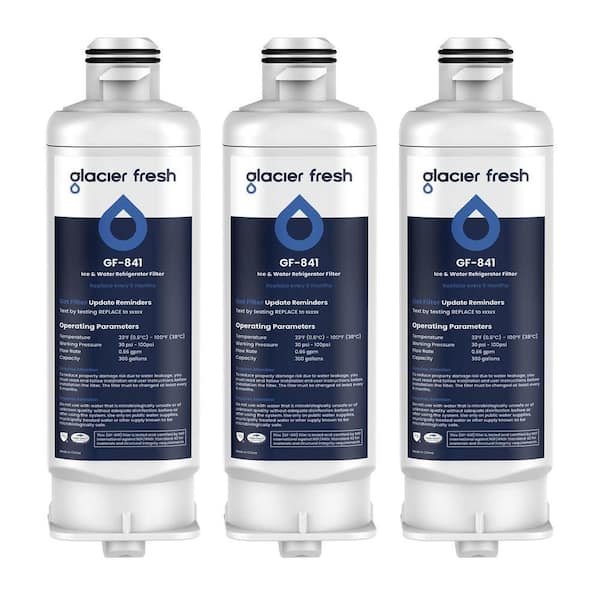GLACIER FRESH DA97-17376B Refrigerator Water Filter Replacement for Samsung HAF-QIN/EXP, DA97-08006C, RF23M8070SG (3 Pack)