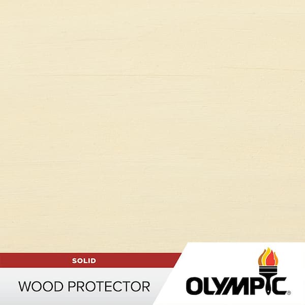 Olympic Wood Protector 1 gal. SC-1078 Snowflake Exterior Solid Stain Plus Sealer in One