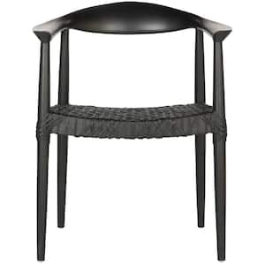 Bandelier Black Leather Arm Chair