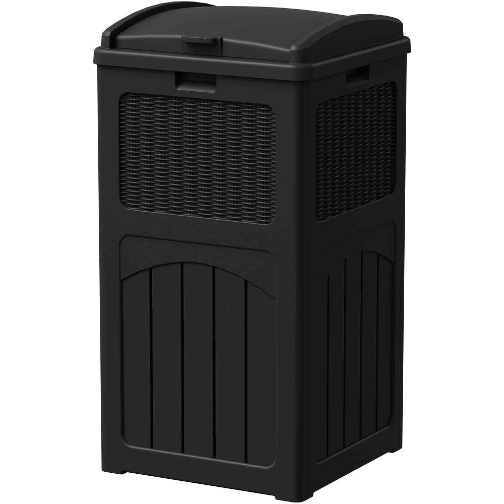 33 Gal. Dark Black Outdoor Hideaway Patio Trash Can price history on PriceWatchPro