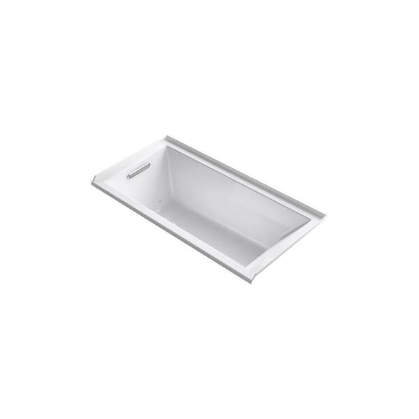 KOHLER Underscore 5 ft. Air Bath Tub with Left Drain in White