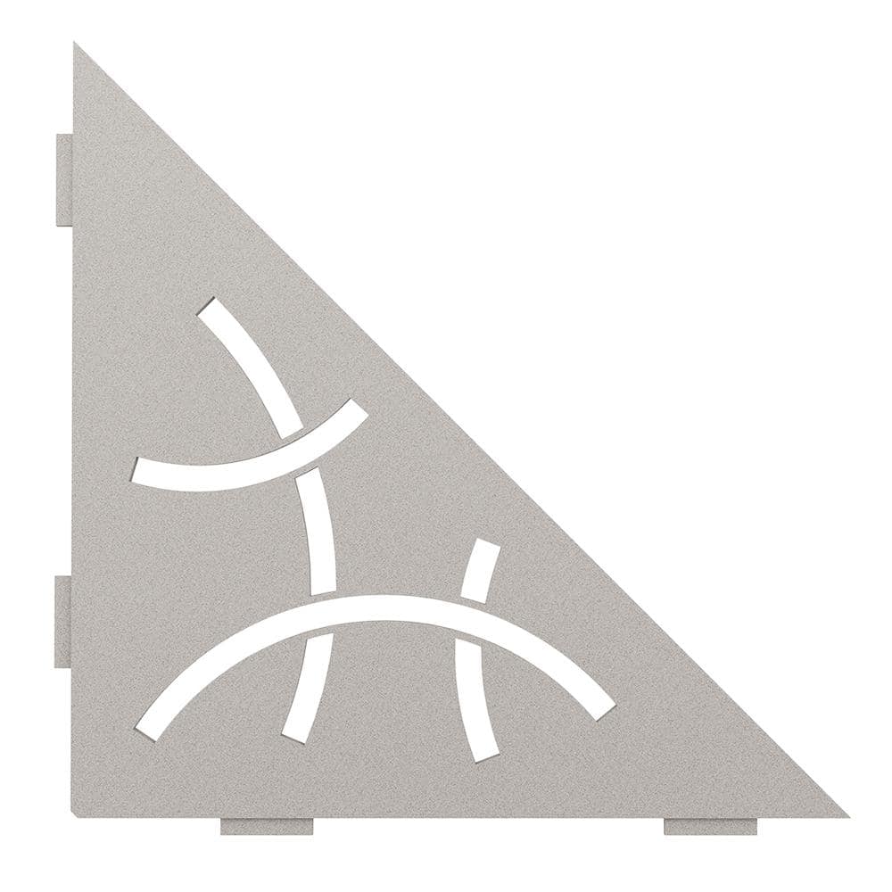 Shelf-E Greige Coated Aluminum Curve Triangular Corner Shelf price history on PriceWatchPro